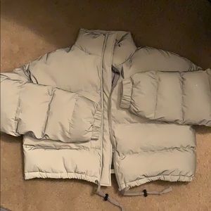 Reflective Cropped Puffer Jacket